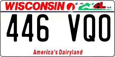 WI license plate 446VQO