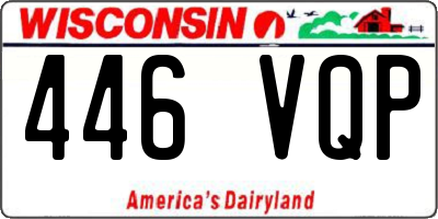 WI license plate 446VQP