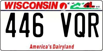 WI license plate 446VQR