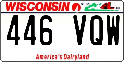 WI license plate 446VQW