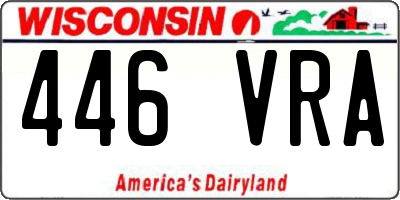 WI license plate 446VRA