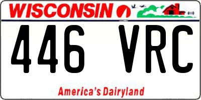 WI license plate 446VRC