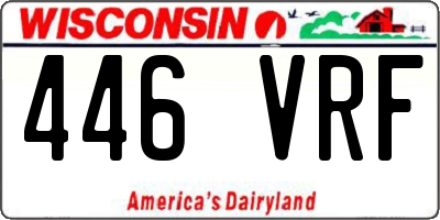 WI license plate 446VRF