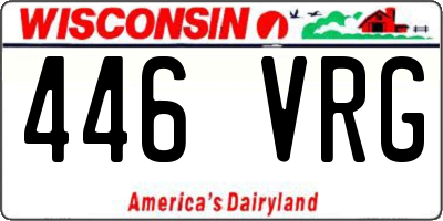 WI license plate 446VRG