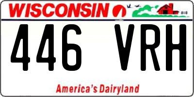 WI license plate 446VRH