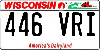 WI license plate 446VRI