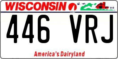 WI license plate 446VRJ