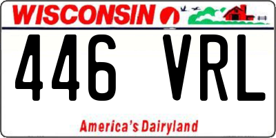 WI license plate 446VRL