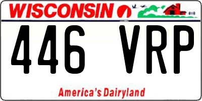 WI license plate 446VRP