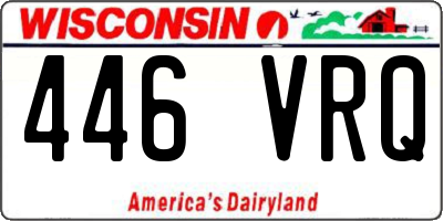 WI license plate 446VRQ