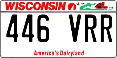 WI license plate 446VRR