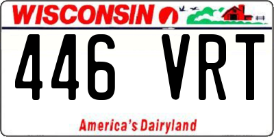 WI license plate 446VRT
