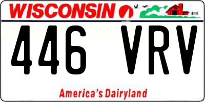 WI license plate 446VRV