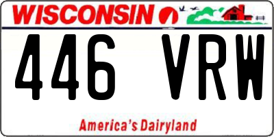 WI license plate 446VRW