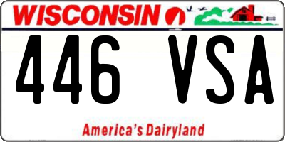 WI license plate 446VSA