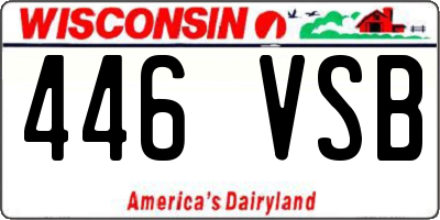 WI license plate 446VSB