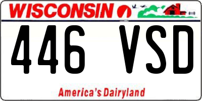 WI license plate 446VSD