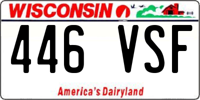 WI license plate 446VSF