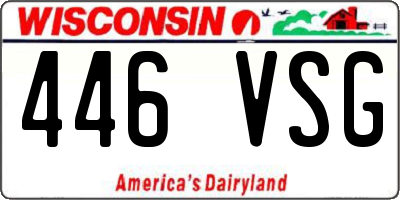 WI license plate 446VSG