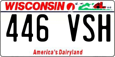 WI license plate 446VSH