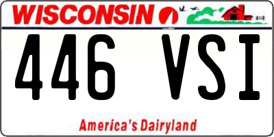 WI license plate 446VSI