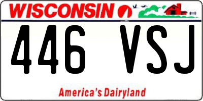 WI license plate 446VSJ