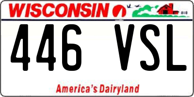 WI license plate 446VSL