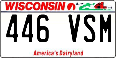 WI license plate 446VSM