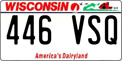 WI license plate 446VSQ
