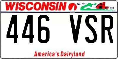 WI license plate 446VSR