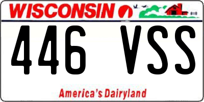 WI license plate 446VSS
