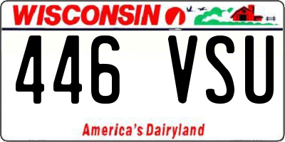 WI license plate 446VSU