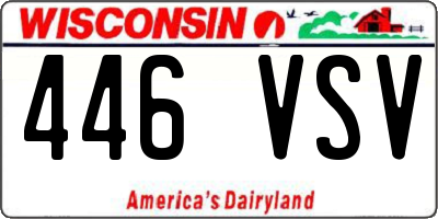 WI license plate 446VSV