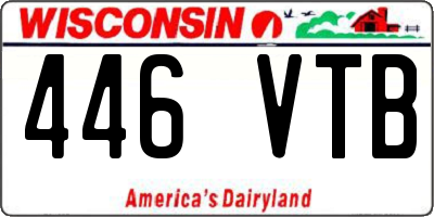 WI license plate 446VTB