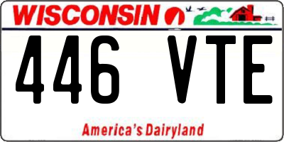 WI license plate 446VTE