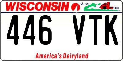 WI license plate 446VTK