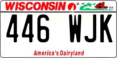 WI license plate 446WJK