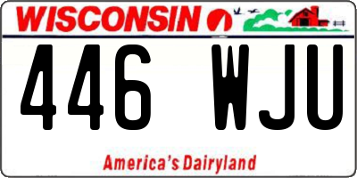 WI license plate 446WJU