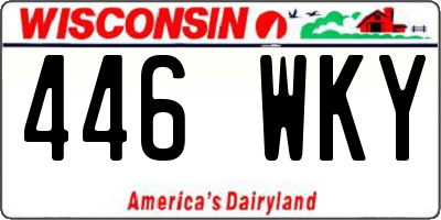 WI license plate 446WKY