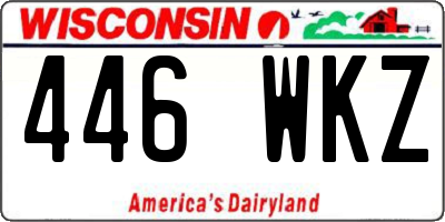 WI license plate 446WKZ