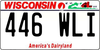 WI license plate 446WLI