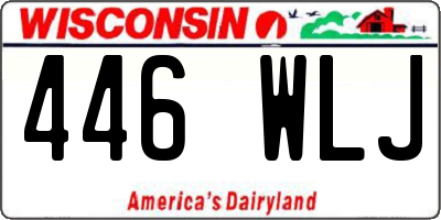 WI license plate 446WLJ