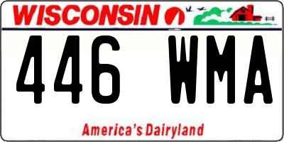 WI license plate 446WMA