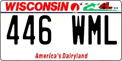 WI license plate 446WML