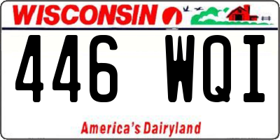 WI license plate 446WQI