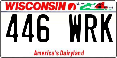 WI license plate 446WRK