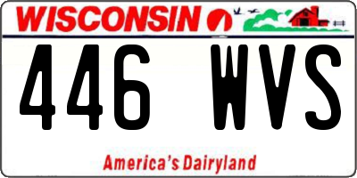 WI license plate 446WVS
