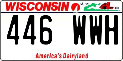 WI license plate 446WWH