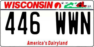 WI license plate 446WWN