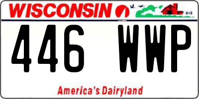 WI license plate 446WWP